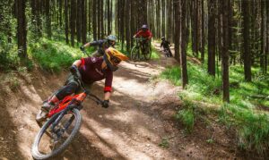 Down hill mountain biking is one of Panoramaโs highlights from Spring to Fall