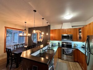 Fully stocked kitchen with everything you will need, including: toaster, blender, crockpots x2 and an abundance of pots and pans and frying pans